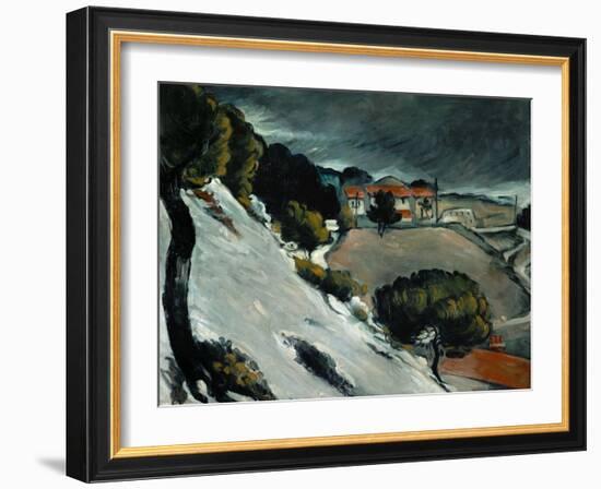 Melting Snow at L'Estaque, 1870-71-Paul Cézanne-Framed Giclee Print