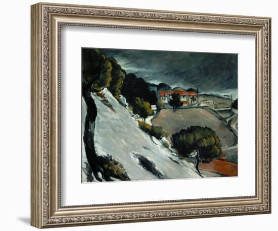 Melting Snow at L'Estaque, 1870-71-Paul Cézanne-Framed Giclee Print