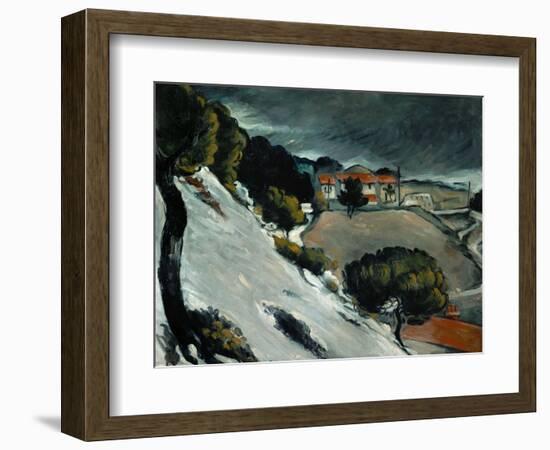 Melting Snow at L'Estaque, 1870-71-Paul Cézanne-Framed Giclee Print