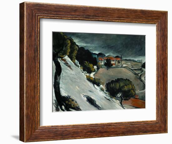 Melting Snow at L'Estaque, 1870-71-Paul Cézanne-Framed Giclee Print