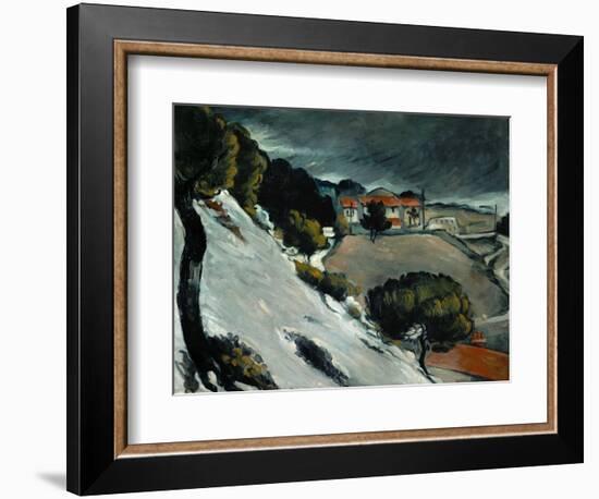 Melting Snow at L'Estaque, 1870-71-Paul Cézanne-Framed Giclee Print