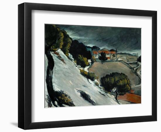 Melting Snow at L'Estaque, 1870-71-Paul Cézanne-Framed Giclee Print