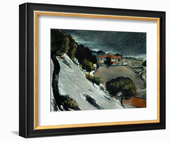 Melting Snow at L'Estaque, 1870-71-Paul Cézanne-Framed Giclee Print