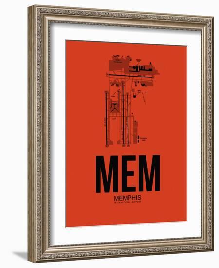 MEM Memphis Airport Orange-NaxArt-Framed Art Print