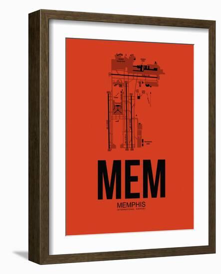 MEM Memphis Airport Orange-NaxArt-Framed Art Print