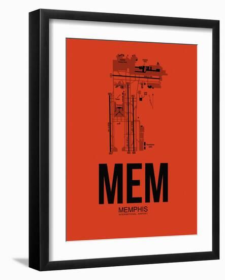 MEM Memphis Airport Orange-NaxArt-Framed Art Print