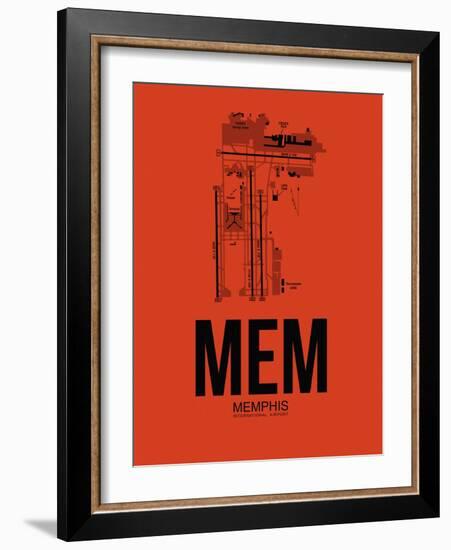 MEM Memphis Airport Orange-NaxArt-Framed Art Print