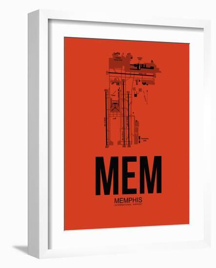 MEM Memphis Airport Orange-NaxArt-Framed Art Print