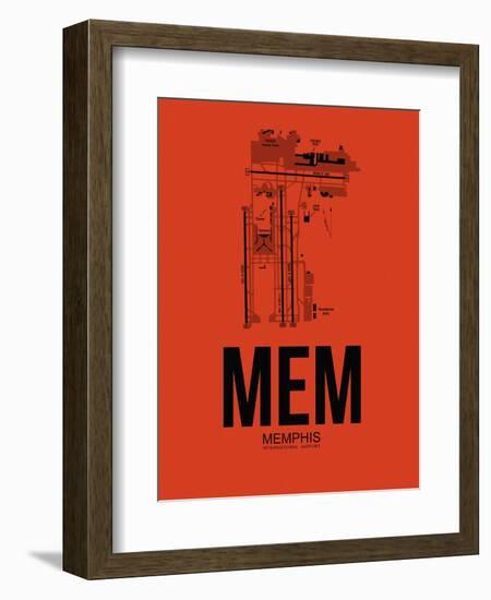 MEM Memphis Airport Orange-NaxArt-Framed Art Print