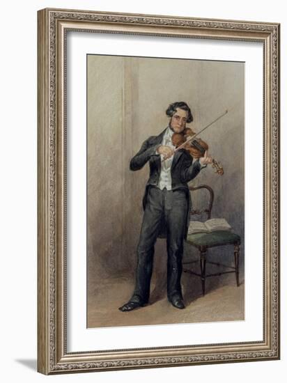 Member of the 6th Duke of Devonshire's Orchestra-William Henry Hunt-Framed Giclee Print