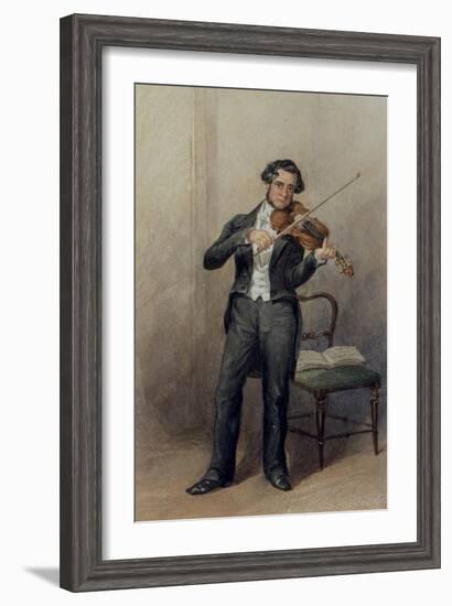 Member of the 6th Duke of Devonshire's Orchestra-William Henry Hunt-Framed Giclee Print