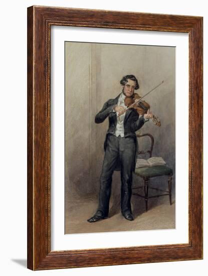 Member of the 6th Duke of Devonshire's Orchestra-William Henry Hunt-Framed Giclee Print