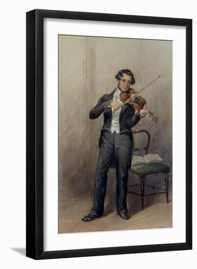 Member of the 6th Duke of Devonshire's Orchestra-William Henry Hunt-Framed Giclee Print