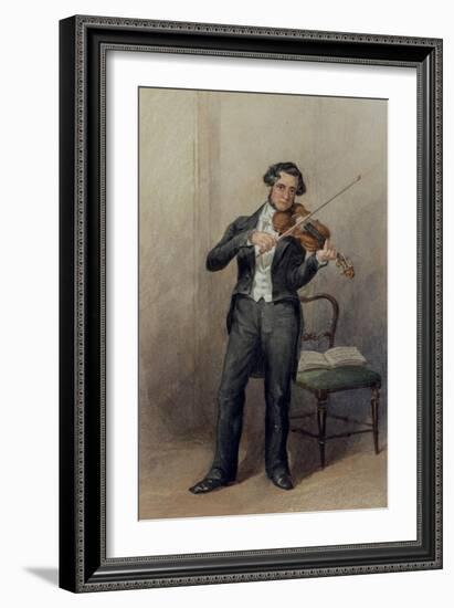 Member of the 6th Duke of Devonshire's Orchestra-William Henry Hunt-Framed Giclee Print