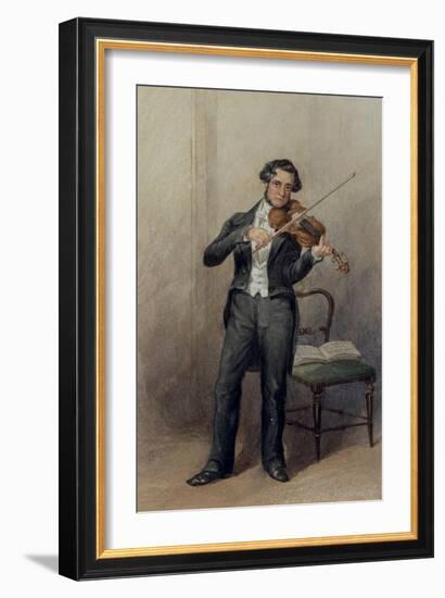 Member of the 6th Duke of Devonshire's Orchestra-William Henry Hunt-Framed Giclee Print