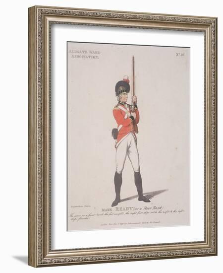 Member of the Aldgate Ward Association Holding a Rifle, 1798-Thomas Rowlandson-Framed Giclee Print