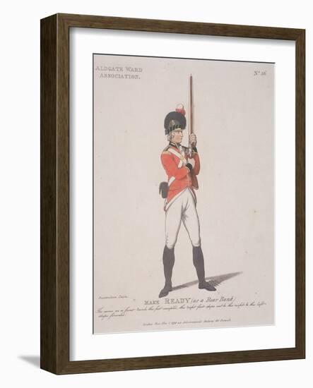 Member of the Aldgate Ward Association Holding a Rifle, 1798-Thomas Rowlandson-Framed Giclee Print