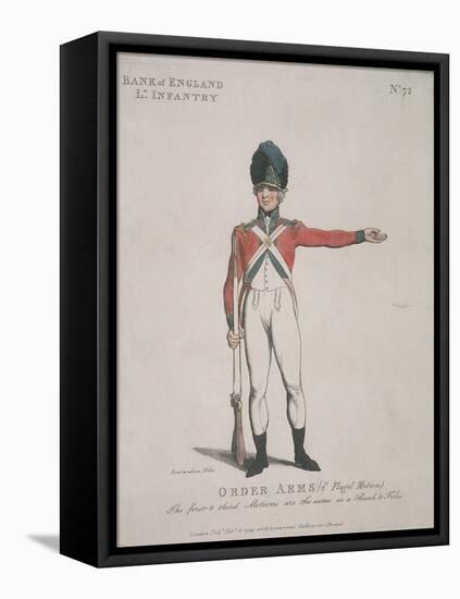 Member of the Bank of England Light Infantry Holding a Rifle, 1799-Thomas Rowlandson-Framed Premier Image Canvas