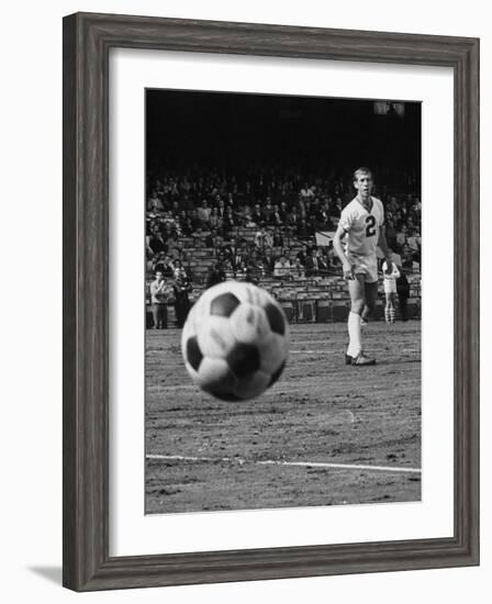 Member of the Chicago Spurs Watching as the Ball Is Coming His Way During the Beginning of the Game-null-Framed Photographic Print