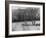 Member of the Us Equestrian Team Jumping the Hurdles in the Fields During the Pre Olympic Practices-Mark Kauffman-Framed Photographic Print