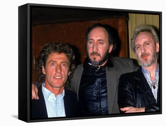 Member of the Who: Roger Daltrey, Pete Townshend and John Entwistle-null-Framed Premier Image Canvas