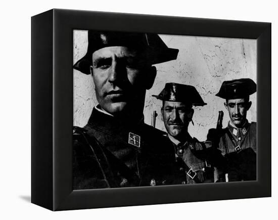 Members of Dictator Franco's Feared Guardia Civil in Rural Spain, from Essay "Spanish Village."-W^ Eugene Smith-Framed Premier Image Canvas