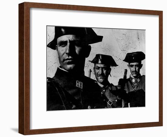 Members of Dictator Franco's Feared Guardia Civil in Rural Spain, from Essay "Spanish Village."-W^ Eugene Smith-Framed Photographic Print