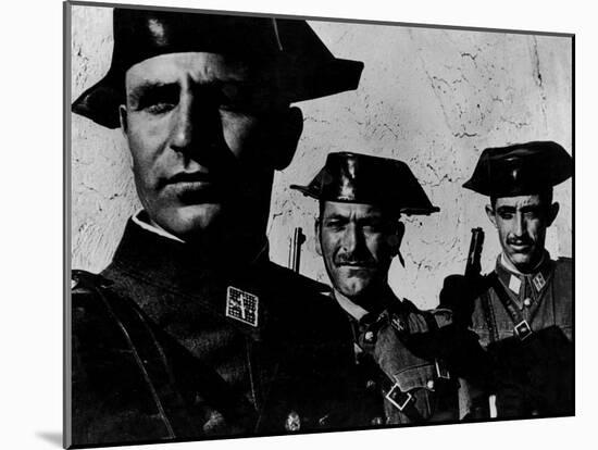 Members of Dictator Franco's Feared Guardia Civil in Rural Spain, from Essay "Spanish Village."-W^ Eugene Smith-Mounted Photographic Print