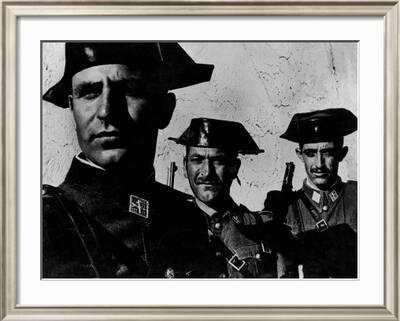 'Members of Dictator Franco's Feared Guardia Civil in Rural Spain, from  Essay "Spanish Village."' Photographic Print - W. Eugene Smith | Art.com
