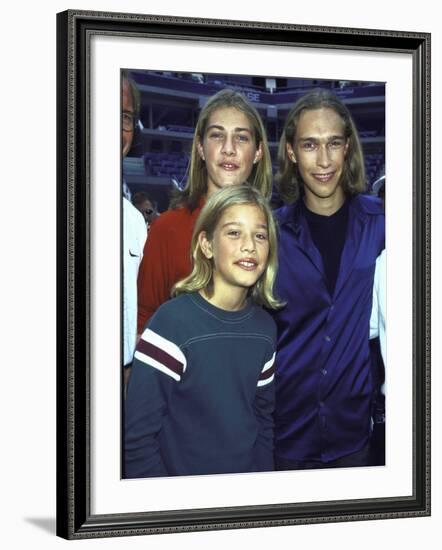 Members of Family Musical Group Hanson Taylor, Zach and Isaac-Dave Allocca-Framed Premium Photographic Print