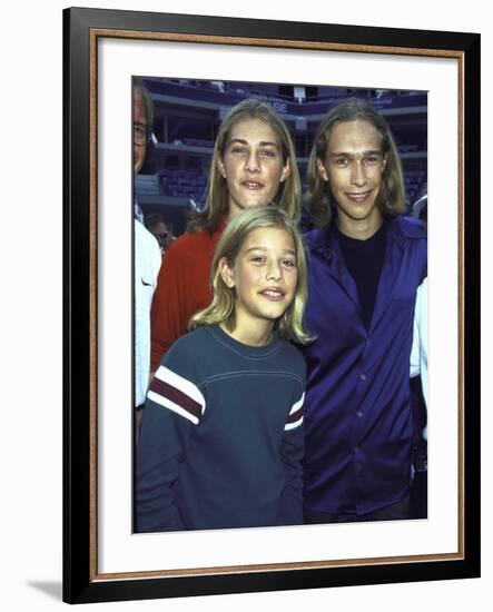 Members of Family Musical Group Hanson Taylor, Zach and Isaac-Dave Allocca-Framed Premium Photographic Print