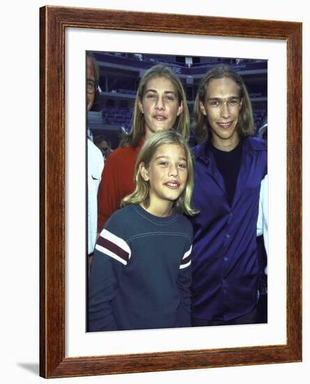 Members of Family Musical Group Hanson Taylor, Zach and Isaac-Dave Allocca-Framed Premium Photographic Print