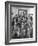 Members of Handlebar Club Posing for Photograph-Nat Farbman-Framed Photographic Print