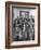 Members of Handlebar Club Posing for Photograph-Nat Farbman-Framed Photographic Print