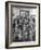 Members of Handlebar Club Posing for Photograph-Nat Farbman-Framed Photographic Print