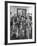 Members of Handlebar Club Posing for Photograph-Nat Farbman-Framed Photographic Print