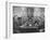 Members of Handlebar Club Sitting at Table and Having Formal Beer Session-Nat Farbman-Framed Photographic Print