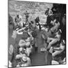 Members of Ship's Band Aboard US Navy Cruiser Playing on Deck, Daily Musical Practice During WWII-Ralph Morse-Mounted Photographic Print