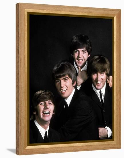 Members of Singing Group the Beatles: John Lennon, Paul McCartney, George Harrison and Ringo Starr-John Dominis-Framed Premier Image Canvas