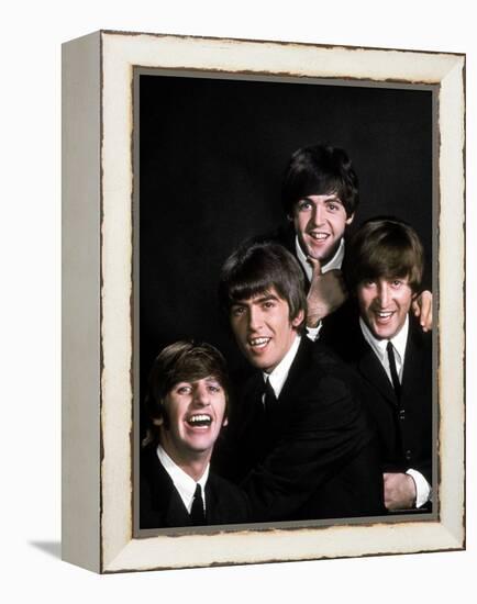 Members of Singing Group the Beatles: John Lennon, Paul McCartney, George Harrison and Ringo Starr-John Dominis-Framed Premier Image Canvas