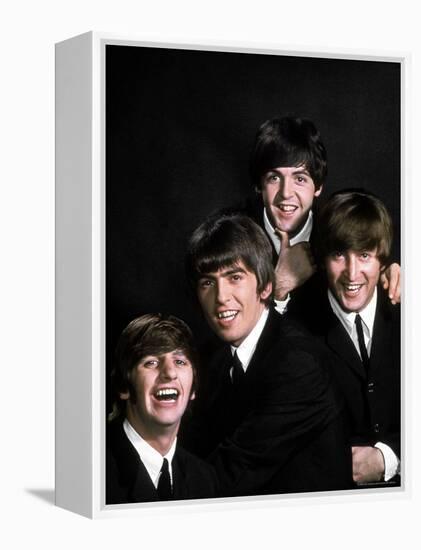 Members of Singing Group the Beatles: John Lennon, Paul McCartney, George Harrison and Ringo Starr-John Dominis-Framed Premier Image Canvas