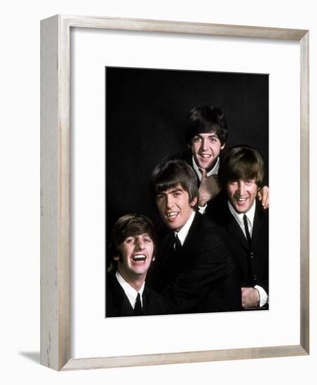 Members of Singing Group the Beatles: John Lennon, Paul McCartney, George Harrison and Ringo Starr-John Dominis-Framed Premium Photographic Print