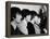 Members of the Beatles During an Interview at Los Angeles International Airport-Bill Ray-Framed Premier Image Canvas