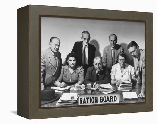 Members of the Bristol Ration Board Who are All Volunteers Doing a Tough Job without Pay-Herbert Gehr-Framed Premier Image Canvas