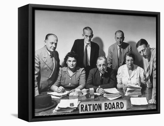 Members of the Bristol Ration Board Who are All Volunteers Doing a Tough Job without Pay-Herbert Gehr-Framed Premier Image Canvas
