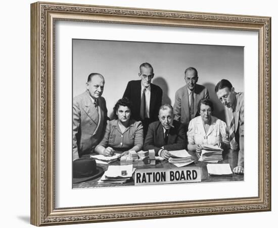 Members of the Bristol Ration Board Who are All Volunteers Doing a Tough Job without Pay-Herbert Gehr-Framed Photographic Print