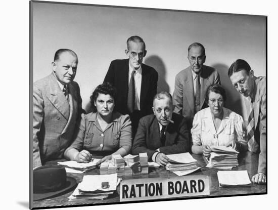 Members of the Bristol Ration Board Who are All Volunteers Doing a Tough Job without Pay-Herbert Gehr-Mounted Photographic Print