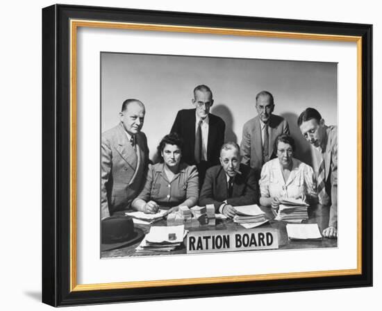 Members of the Bristol Ration Board Who are All Volunteers Doing a Tough Job without Pay-Herbert Gehr-Framed Photographic Print