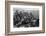 Members of the British 49th Armoured Personnel Carrier Regiment Riding Along a Line of Tanks-George Silk-Framed Photographic Print