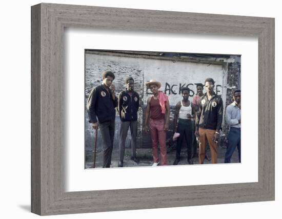 Members of the Chicago Street Gang Called 'The Blackstone Rangers', Chicago, IL, 1968-Declan Haun-Framed Photographic Print